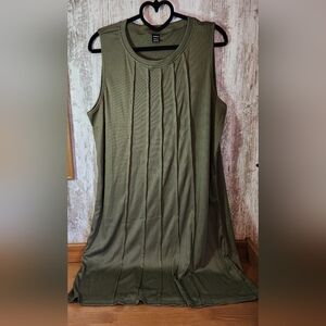 SHEIN Olive Green Sleeveless Dress